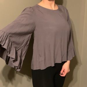 Never worn lavender bell sleeve blouse